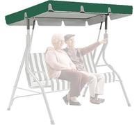 Reemplazo de cubierta de columpio de dosel for Patio, cubierta de hamaca Anti-UV/impermeable for asiento de 2 y 3 plazas, for jardín al aire libre(Dark green,164x114x15cm)