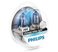 Philips Bombillas de faro Diamante Blanco 5000K 9003 H4 60/55W Dos bombillas Luz alta/niebla