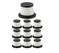 Reemplazo de filtro HEPA y recipiente for polvo negro, compatible con aspiradora de mano inalámbrica YTWO 10kPa 150W, piezas y herramientas de limpieza del hogar(10pcs)