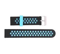 Reemplazo de la banda de silicona de Mtlavishy para GTR 3 GTR 2 BIP S BIP U Smartwatch Smartable Air Hole Diseño para deportes y ropa diaria de 20 mm Silicona amigable para la (Azul negro)