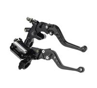 Reemplazo de la Bomba Superior Principal del Freno hidráulico de la Motocicleta Compatible con el Embrague de la manija de Aluminio CNC(Black)