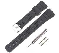 Reemplazo de la correa de TPU para Casio F-91W/F-84/F-94/F-105/F-108/A-158, correas para hombres y mujeres(Gray/Silver Buckle)