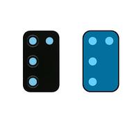 Reemplazo de la cubierta de lente de cristal de la cámara trasera trasera 2X Compatible con Samsung Galaxy A03S A037 A037M/DS 6.5 pulgadas 2021 (negro)