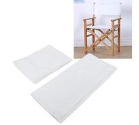 Reemplazo de lienzos para sillas, 1 Juego de Tela para Asientos de Recambio para sillas de Director Suministros para el hogar Accesorios para Muebles （Azul, Colorido, Negro, Blanco）(Blanco)