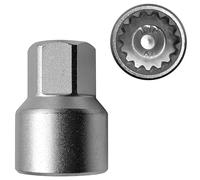 Reemplazo de llave de tuerca de bloqueo de rueda para, adaptador de casquillo de tuerca de bloqueo de rueda de pared delgada 69, herramienta de extracción de lengüetas antirrobo (61)