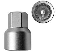 Reemplazo de llave de tuerca de bloqueo de rueda para, adaptador de casquillo de tuerca de bloqueo de rueda de pared delgada 69, herramienta de extracción de lengüetas antirrobo (53)