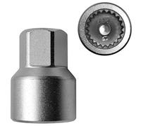 Reemplazo de llave de tuerca de bloqueo de rueda para, adaptador de casquillo de tuerca de bloqueo de rueda de pared delgada 69, herramienta de extracción de lengüetas antirrobo (57)