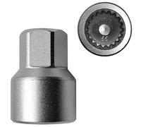 Reemplazo de llave de tuerca de bloqueo de rueda para, adaptador de casquillo de tuerca de bloqueo de rueda de pared delgada 69, herramienta de extracción de lengüetas antirrobo (55)