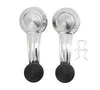 Reemplazo de manija de manivela de ventana, construcción de metal cromado, manija de ventana de puerta interior para tipos de vehículos antiguos