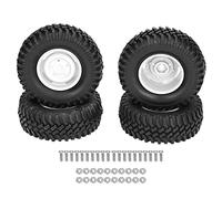 Reemplazo de neumáticos RC, textura con baches 100 Mm Diámetro Universal Ruedas y neumáticos RC de plástico Buen agarre para escalada automática (blanco)