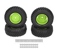 Reemplazo de neumáticos RC, textura con baches de 100 mm de diámetro Universal Ruedas y neumáticos RC de plástico Buen agarre para escalada automática (verde)