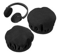 Reemplazo de orejeras para auriculares, reemplazo de almohadillas para auriculares, funda de tela para auriculares | Fundas de almohadillas elásticas, lavables, reutilizables y transpirables