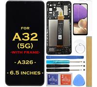 Reemplazo de pantalla LCD táctil digitalizador Asamblea con marco para Samsung Galaxy A32 5G 2021 A326 SM-A326 A326U A326U1 A326T A326W 6.5 pulgadas (no para A32 4G)