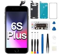 Reemplazo de pantalla para iPhone 6S Plus con altavoz de oído, cable flexible, sensor de proximidad para cámara frontal, botón de inicio, pantalla táctil 3D, kit de herramientas de reparación de