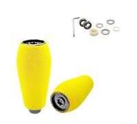 Reemplazo de perilla de carrete de pesca, mango de metal EVA para DRT MK1 para Daiwa para Zillion para espátula para Antares para metanio para Curado para Aldebarán para Exence (2 juegos grises)