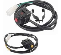 Reemplazo de piezas 1 interruptor de apagado for motocicleta, botón pulsador rojo, bocina de arranque for motocross, ATV, UTV, doble deporte, apto for manillares de 22 mm.(Yellow)
