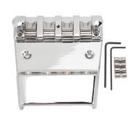 Reemplazo de puente de bajo eléctrico para 4 cuerdas, puente de bajo de guitarra profesional, montura de cuerda de rodillo de aleación de zinc ajustable en altura con espacio de