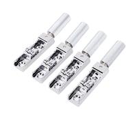 Reemplazo de puente de bajo, puente de bajo sin cabeza de 4 cuerdas con monturas de latón Cordal Puente de alta masa Base mecanizada CNC Kit de espaciado de cuerdas ajustable Negro (Plata)