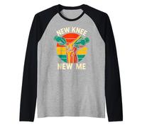 Reemplazo de Rodilla New Me Fun Mens Surgery Recovery Camiseta Manga Raglan