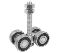 Reemplazo De Rodillos De Deslizamiento De Rodillo De Granero Resistente - Rueda Plegable De Acero Plateado Robusta | Soporte Para Carro De Viga Para Gabinete, Dormitorio Y Cocina