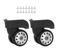 Reemplazo de rueda de maleta Moldia múltiple rueda universal tranquila duradera de Black A88 par para maletas de viaje Material de mascotas PP