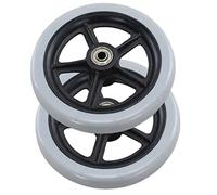 Reemplazo de ruedas pequeñas de 6 "X 1" for silla de ruedas, conjunto de ruedas delanteras de silla de ruedas con ruedas sólidas, rodamiento de 5/16 ", 2 piezas/549/593