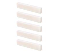 Reemplazo de sillines de guitarra, reemplazo de almohadilla de cuerda de tuerca de hueso de búfalo en blanco para guitarra acústica eléctrica clásica(5 piezas)