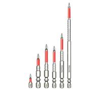 Reemplazo de taladro magnético alto -Juego de brocas de destornillador de seis partes varios accesorios sin deslizamiento para carpintería | Movimientos de procesamiento de metales sanitarios