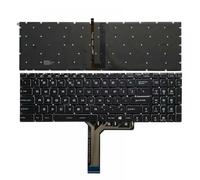 Reemplazo de teclado para computadora portátil estadounidense para MS-16H2 MS-16H4 MS-16H5 MS-16H7 MS-16H8 MS-16L1 MS-16L2 MS-1771 MS-1772 MS-1773 MS-1775 MS-1776 Modelos compatibles(WHITE BACKLIT)