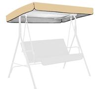 Reemplazo de toldo para Columpio, Cubierta Impermeable de 190 x 120 cm, Cubierta para Columpio de Exterior a Prueba de Sol para jardín, Hamaca de Patio, Asiento de Beige.