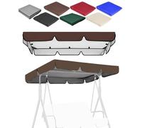 Reemplazo de Toldo para Columpio de Patio Exterior, Tela de Recambio para Columpio de Porche Canopy, Cubierta Impermeable de Repuesto(Brown,210x145x18cm/82.7x57x7in)