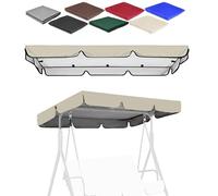 Reemplazo de Toldo para Columpio de Patio Exterior, Tela de Recambio para Columpio de Porche Canopy, Cubierta Impermeable de Repuesto(White,210x145x18cm/82.7x57x7in)