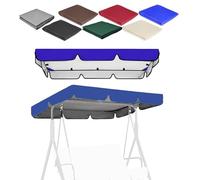 Reemplazo de Toldo para Columpio de Patio Exterior, Tela de Recambio para Columpio de Porche Canopy, Cubierta Impermeable de Repuesto(Blue,190x132x15cm/74.8x52x6in)