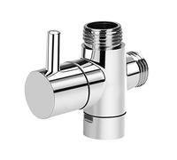 Reemplazo de válvula desviadora de ducha, válvula de cierre con adaptador en T de 3 vías para desviador de brazo de cabezal de ducha, entrada hembra redonda G1/2 x salida G1/2 y G3/4