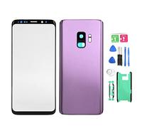Reemplazo de Vidrio Delantero Trasero para S9 G960, teléfono de Repuesto Cubierta de Vidrio Trasero Trasero Lente de Vidrio de Pantalla Frontal (púrpura)