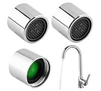 Reemplazo del aireador del grifo, aireador grifo, 3 piezas de rosca de 18 mm, fregadero de repuesto con junta, accesorio de metal para cocina, baño, hogar