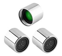 Reemplazo del aireador del grifo, aireador grifo, 3 piezas de rosca de 18 mm, fregadero de repuesto con junta, accesorio de metal para cocina, baño, hogar