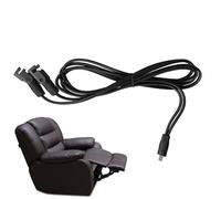 Reemplazo del cable de la silla del sillón - 1 a 2 cable de liberación inclinado | Cable de tracción negro de doble husillo para sofá reclinable, sofá, asiento de alimentación, silla sucia