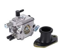 Reemplazo del Colector de Admisión del Carburador, Apto para Motosierra China 4500 5200 5800 52cc 58cc +, Accesorios de Sierra de Cadena, Carburador + Colector de Admisión