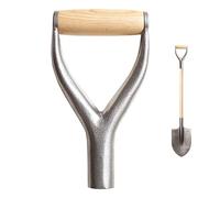 Reemplazo del mango de la pala: mango antioxidante de metal y madera, diseño que ahorra fuerza, forma ergonómica estable, herramienta pesada confiable | Uso para, palas, horquillas, trabajo