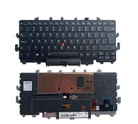 Reemplazo del ordenador portátil US Layout con retroiluminación con teclado puntero para Lenovo ThinkPad X1 Yoga 1ª generación 20FQ 20FR 2016 Marco negro 000PA054 00PA042 NSK-Z80BW SN20H34910 SN20H34951