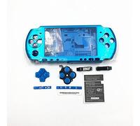 Reemplazo Full Shell Funda Cover con Botones Kit Set para PSP 3000 PSP3000 (Azul)