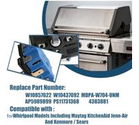 Reemplazo Interruptor Estufa W10857622 para ajuste para preciso | para ajuste para preciso de llama, compatible W10857622, para estufas gas, instalación rápida, color azul