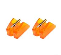 Reemplazo para aguja Stylus para Technics EPS24CS Naranja Reemplazo | Compatible con EPS24CS, cuerpo de plástico naranja, seguimiento preciso, fácil de ajustar a presión, restaura la claridad del