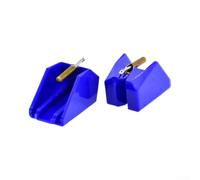 Reemplazo para aguja Stylus para Technics EPS24CS Orange Replacement (azul) | Compatible con EPS24CS, cuerpo de plástico naranja, seguimiento preciso, fácil de ajuste a presión, restaura la claridad de