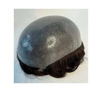 Reemplazo Peluca masculina de 0,04 mm de grosor con sistema de reemplazo de cabello humano en forma de V. Sistemas(7x10)