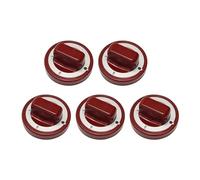 reemplazos Perilla for parrilla de barbacoa, 5 piezas, color rojo, resistente a altas temperaturas, de baquelita, redonda, con interruptor giratorio y junta tórica impresa, diámetro de 60 mm, eje de 8