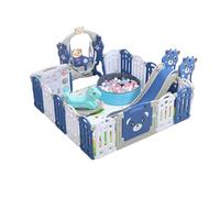 Reenborn Parque Infantil Bebe, Corralito Bebe Infantiles con Tapete, Parque de Juegos para Bebes Plegable Grande Interiores Exteriores, Centro de Actividades Niños con Espuma Anticolisión (B 12+2)