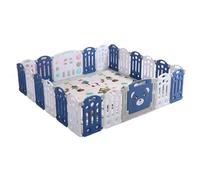 Reenborn Parque Infantil Bebe, Corralito Bebe Infantiles con Tapete, Parque de Juegos para Bebes Plegable Grande Interiores Exteriores, Centro de Actividades Niños con Espuma Anticolisión (20+2)