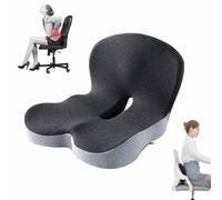 Reenly Back and Seat Cushion,Seat Cushion with Lumbar Support,Memory Foam L-Shaped Integrated Seats Cushions,Ergonomic Comfortable Non-Slip Lumbar Support,Suitable for Car and Office (B)